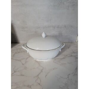 Vintage Kaiser Romantica‎ Vegetable Casserole Serving Bowl W Lid Scalloped